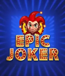 Experience the energetic world of the Epic Joker game by Relax Gaming, showcasing a mischievous joker with a flaming hairstyle against a dazzling blue background. This image captures the light-hearted spirit of classic slots, perfect for those who love traditional gameplay, offering a captivating gaming experience.