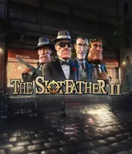 Enter the shadowy world of The Slotfather Part II game by Betsoft, showcasing a lineup of iconic mafia characters in front of a moody urban backdrop. This graphic portrays the dramatic theme of the organized crime with its vivid character design and evocative setting. Perfect for fans of crime dramas, delivering a thrilling adventure. 