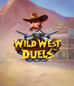  Step into the rugged world of "Wild West Duels" by Pragmatic Play, featuring a gritty gunslinger ready for a showdown. The image displays a fierce cowboy with crossed pistols, set against a dusty Western town. His focused expression and elaborate attire capture the essence of the Old West. The game's title is boldly presented in a striking font, complementing the adventurous theme. 